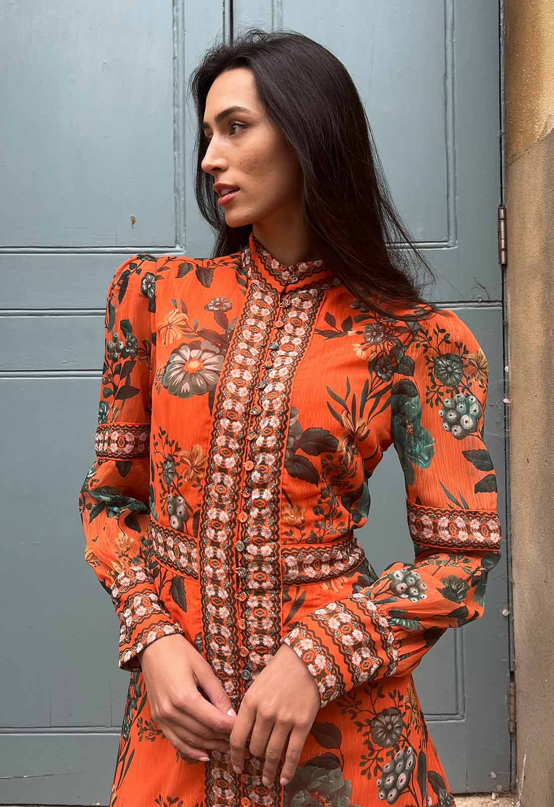 Raishma Studio Orange Aspen Floral Maxi Dress - Image 5
