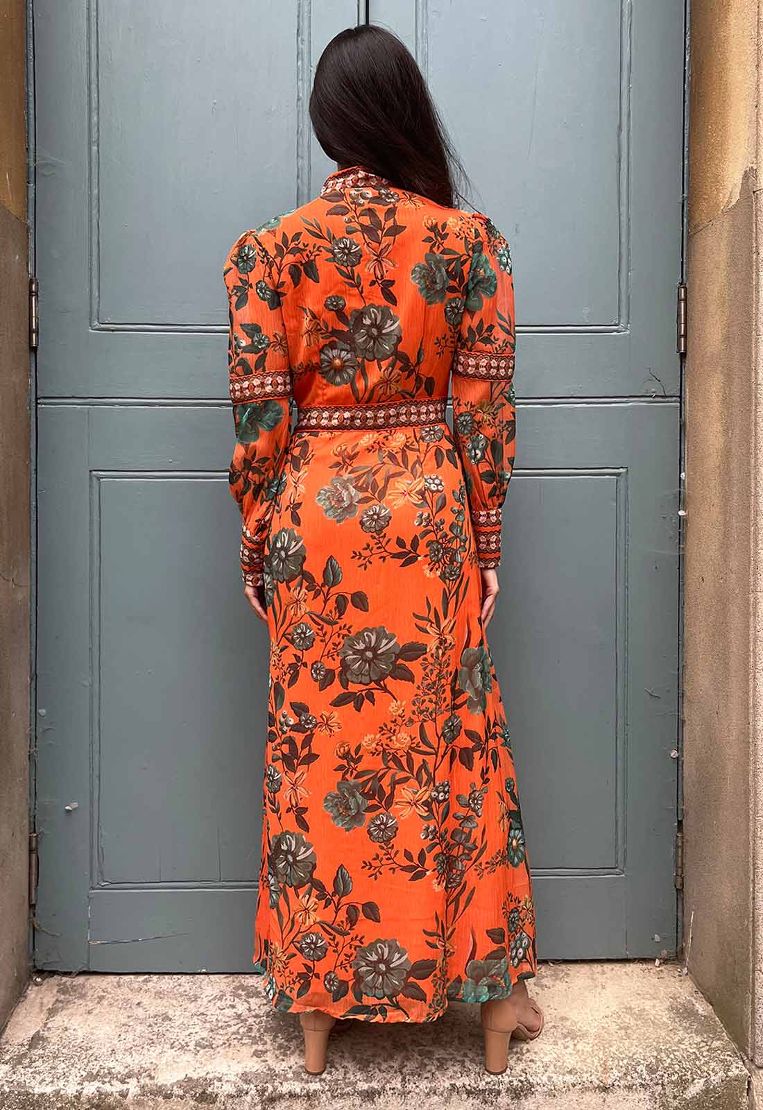 Raishma Studio Orange Aspen Floral Maxi Dress - Image 8
