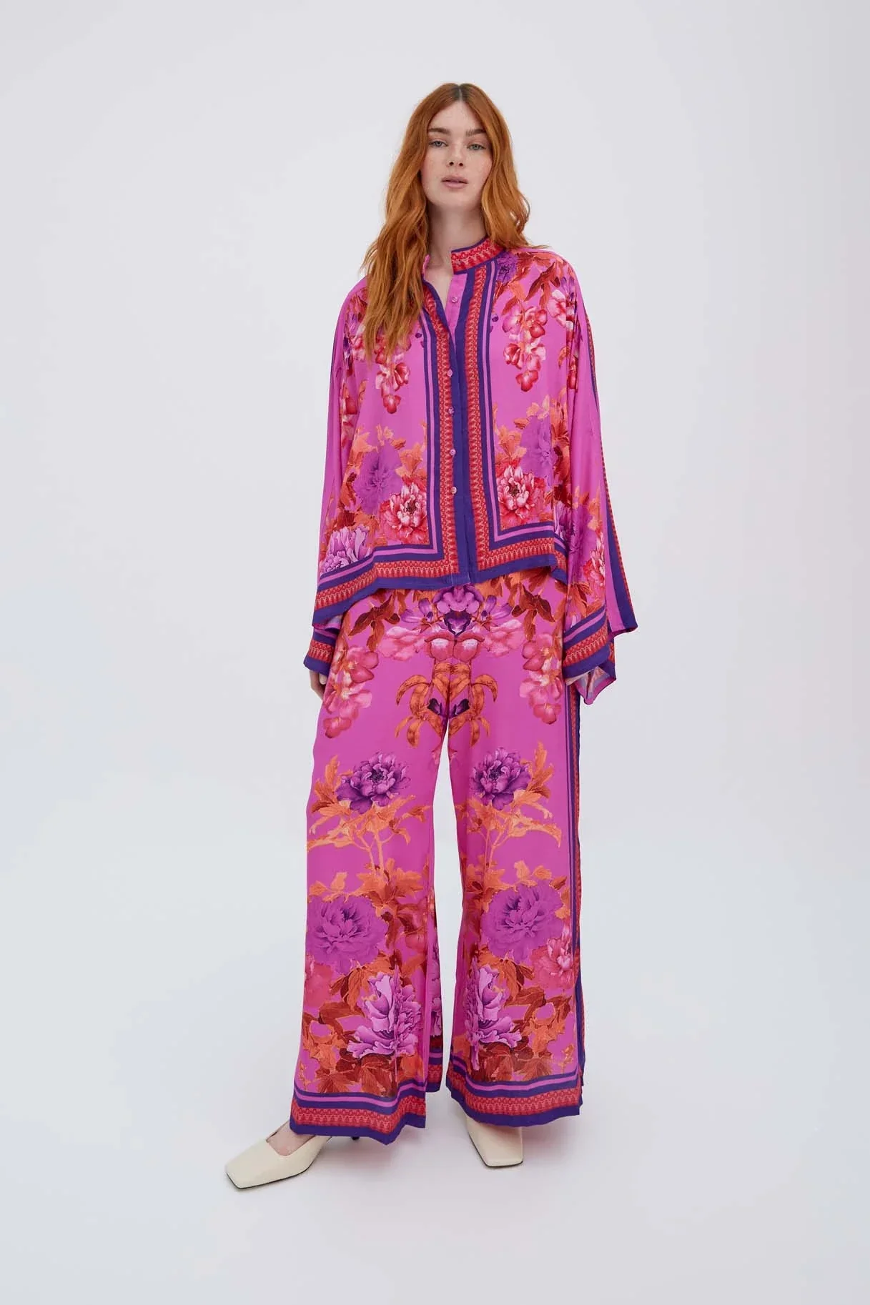 Raishma Studio Pink Alisa Pink Viscose Shirt