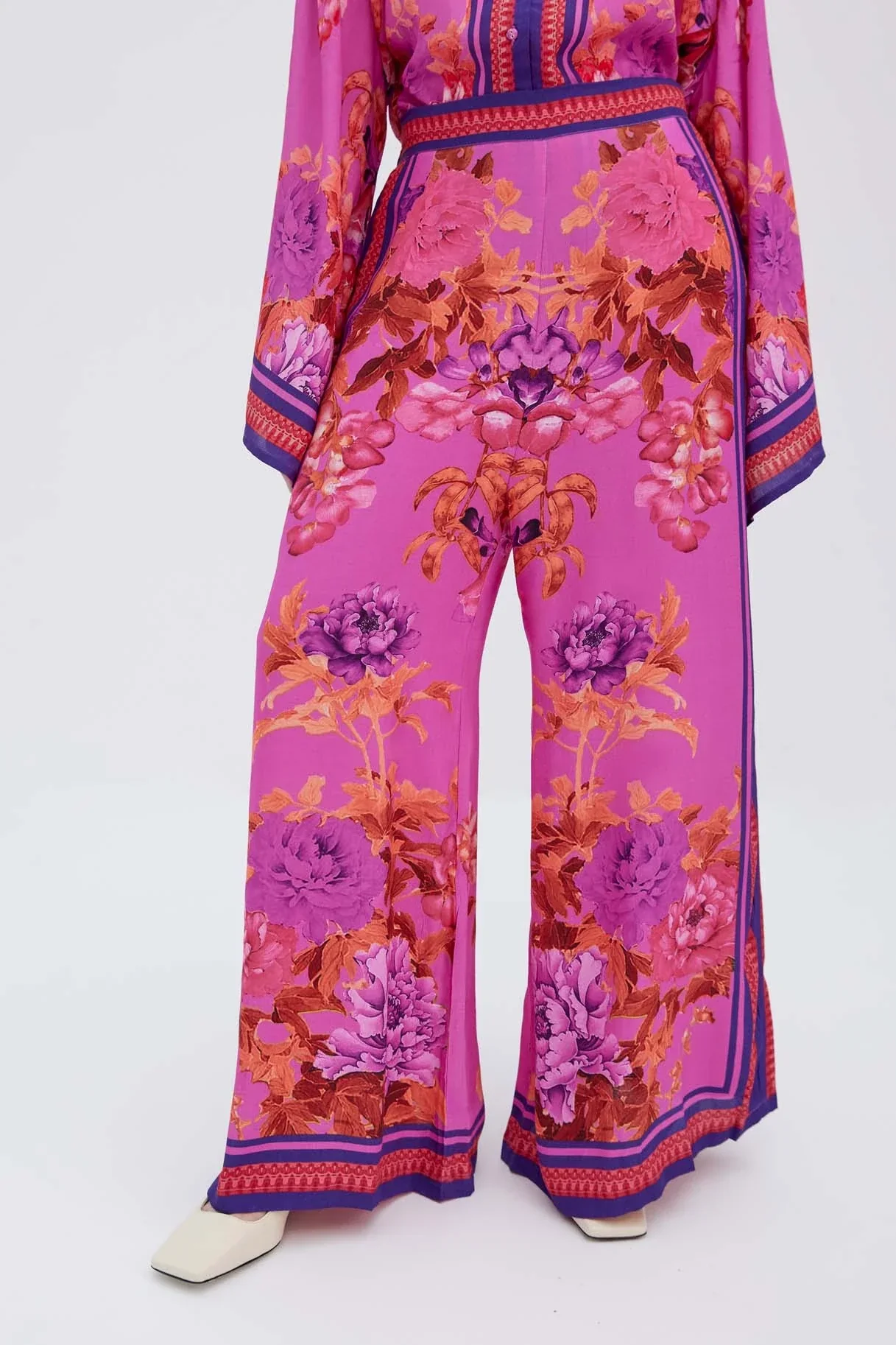 Raishma Studio Pink Alisa Pink Viscose Trousers