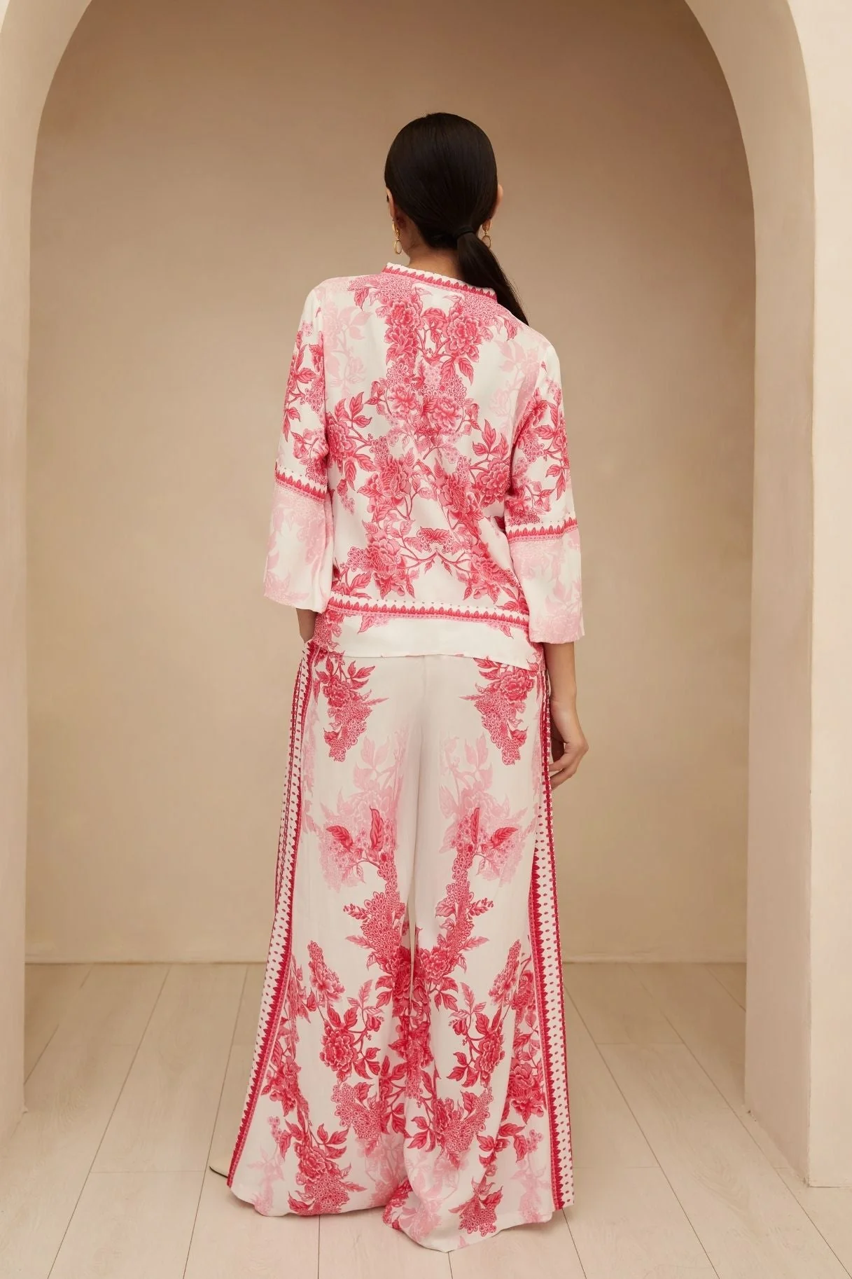 Raishma Studio Pink White Myra Pink Trousers - Image 3