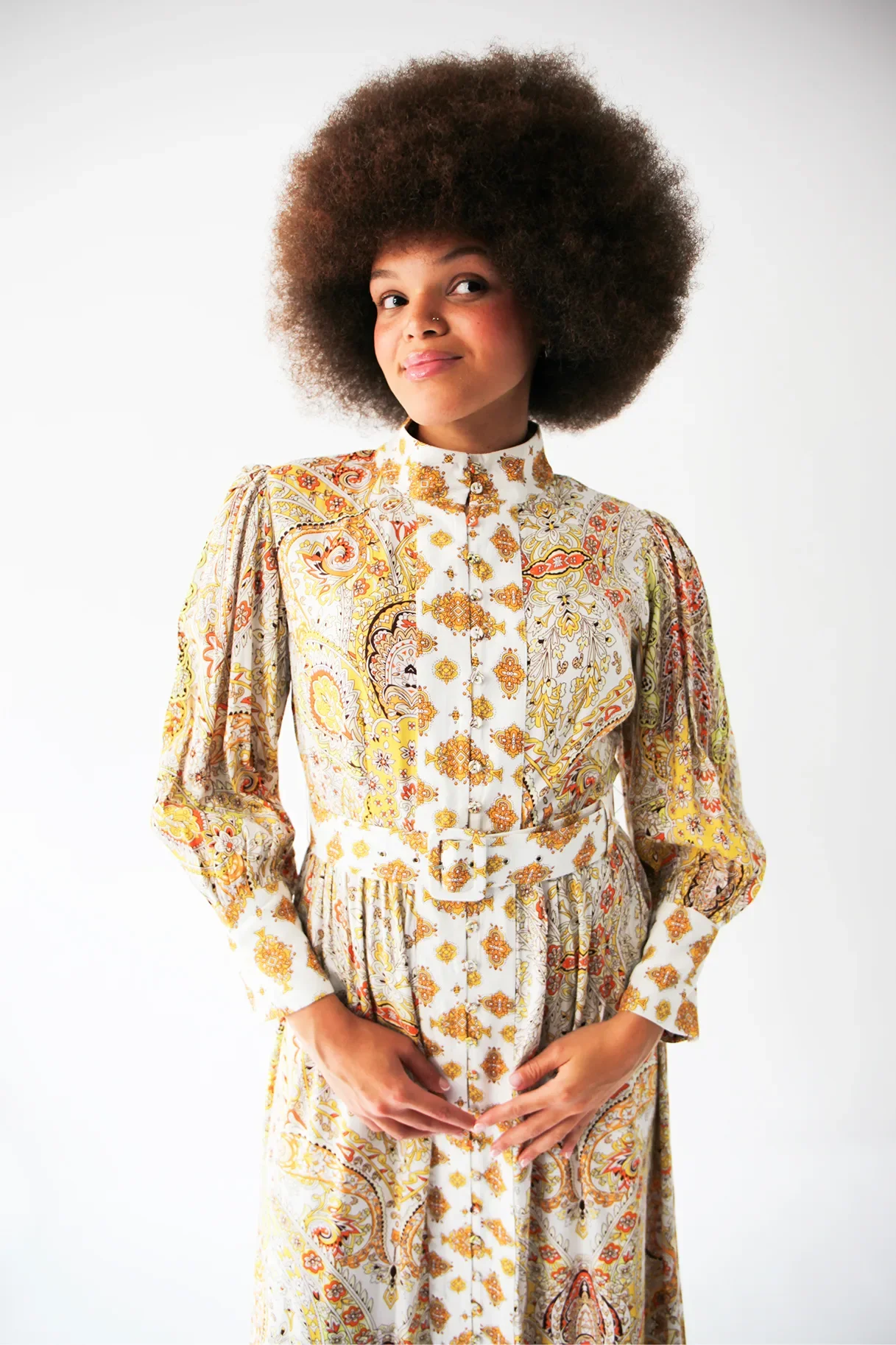Raishma Studio Yellow Maya Cotton Dress - Image 4