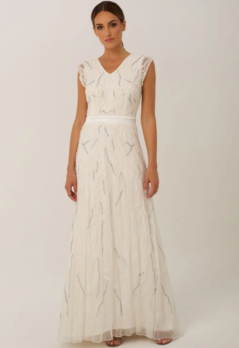 Raishma White Sequin Eden Maxi Gown - Image 10
