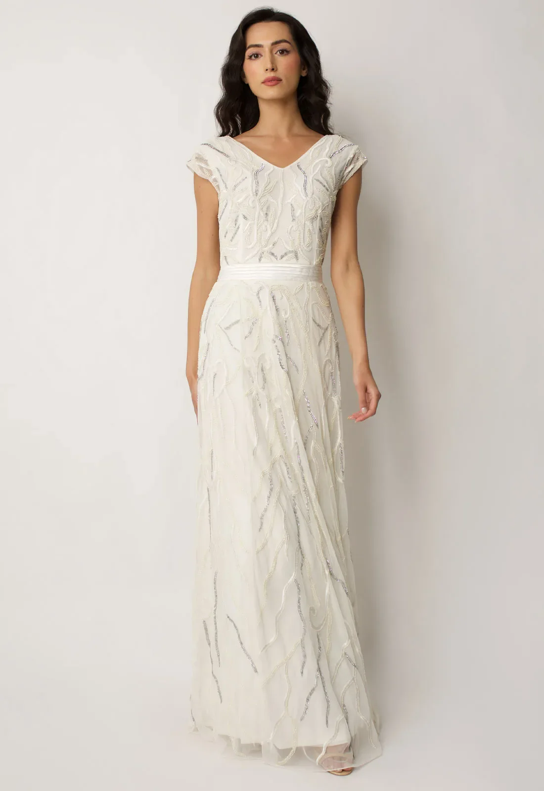 Raishma White Sequin Eden Maxi Gown - Image 2