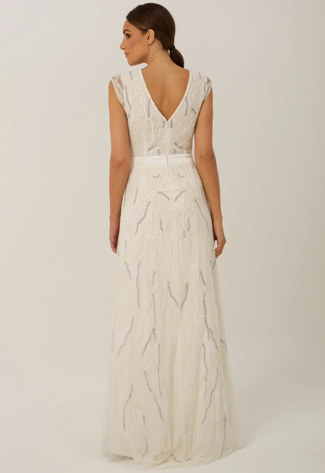 Raishma White Sequin Eden Maxi Gown - Image 5