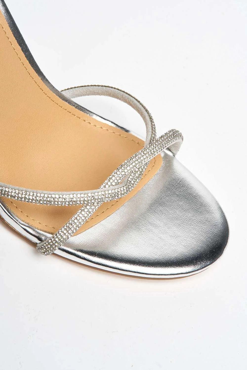Miss Diva Silver Rayah Diamante Sandals - Image 6