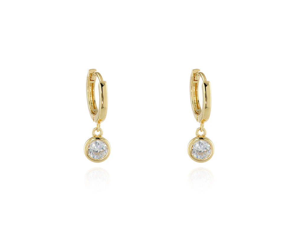 Cachet London Renate Gold Huggie Earrings - Image 9