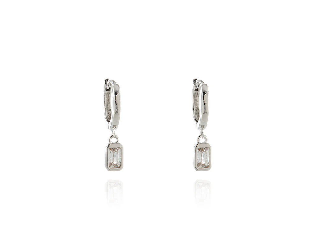 Cachet London Rosala Silver Huggie Earrings - Image 9