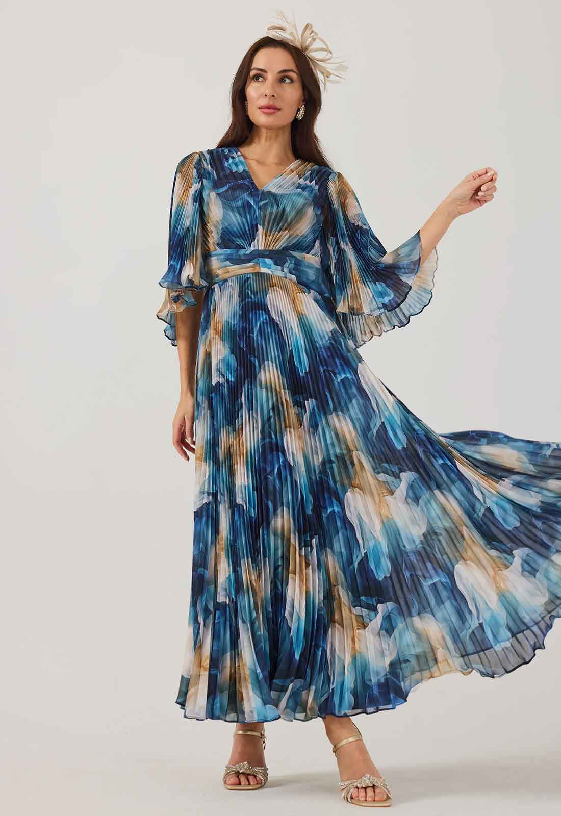 Samantha Jane Blue Print Alice Cocktail Dress - Image 5