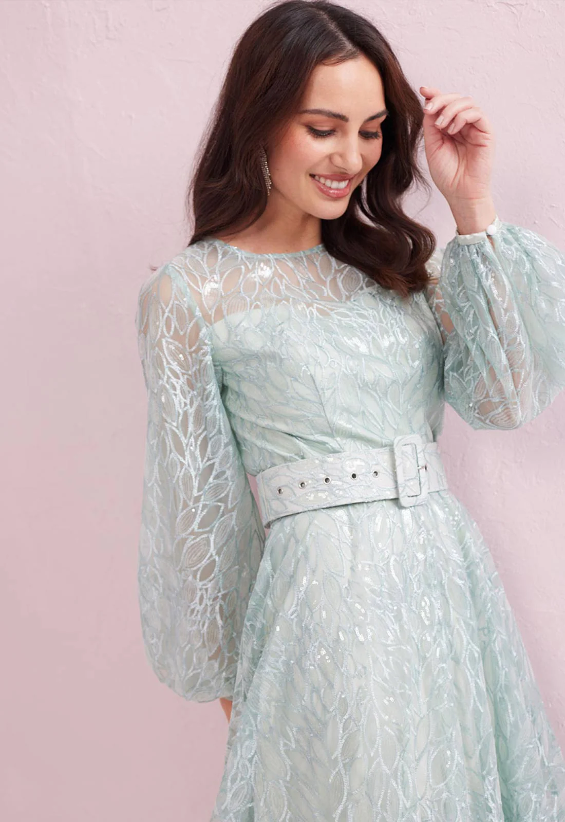 Samantha Jane Mint Grace Cocktail Dress - Image 3