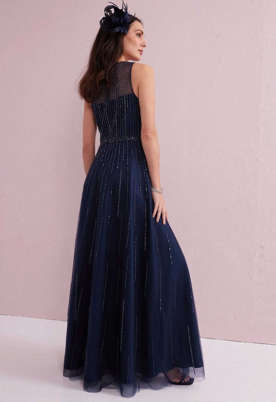 Samantha Jane Navy Angel Maxi Dress - Image 4