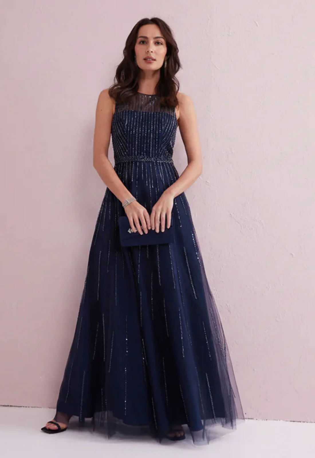 Samantha Jane Navy Angel Maxi Dress - Image 7