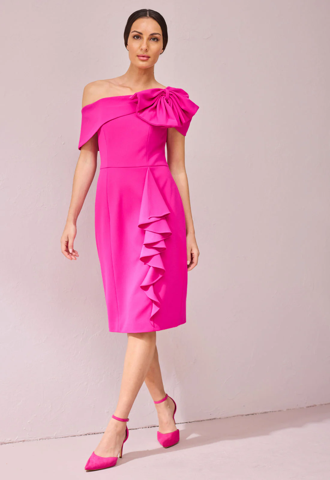 Samantha Jane Pink Meghan Cocktail Dress - Image 3