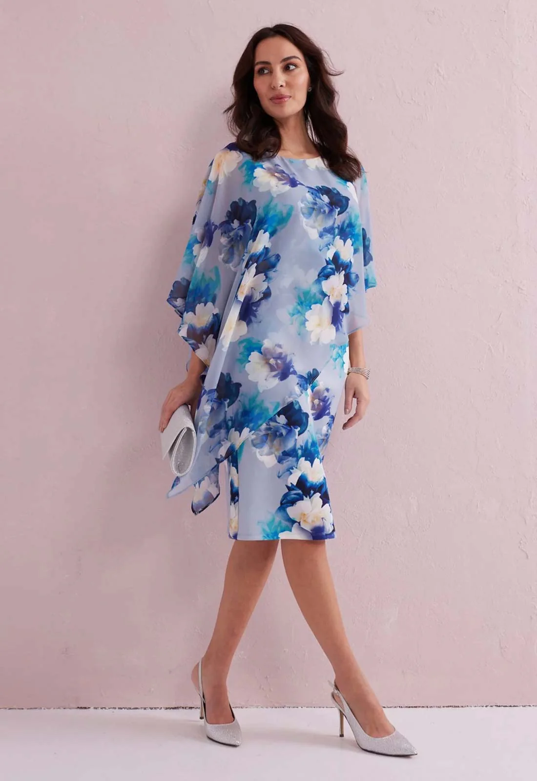 Samantha Jane Sky Blue Rosalia Cocktail Dress - Image 2