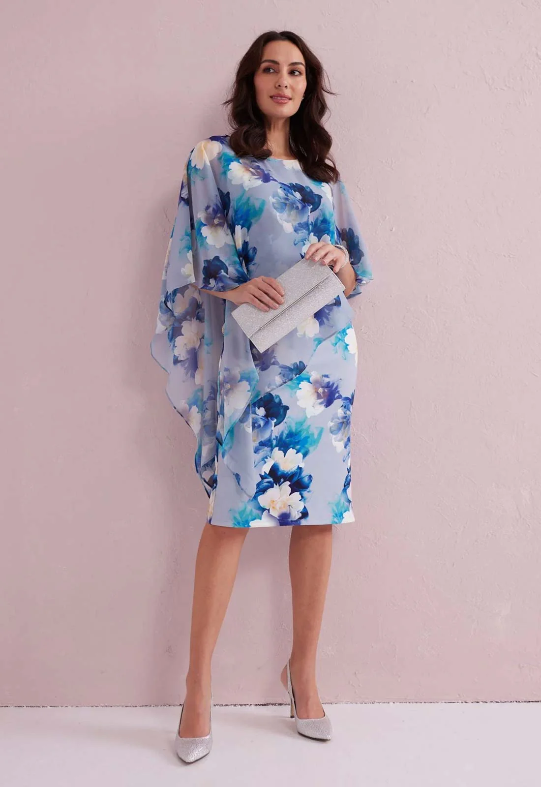 Samantha Jane Sky Blue Rosalia Cocktail Dress - Image 5