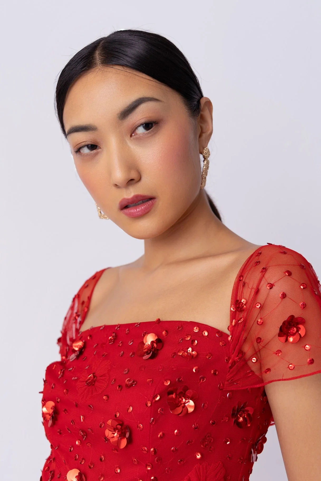 Raishma Couture Red Scarlett Gown - Image 2