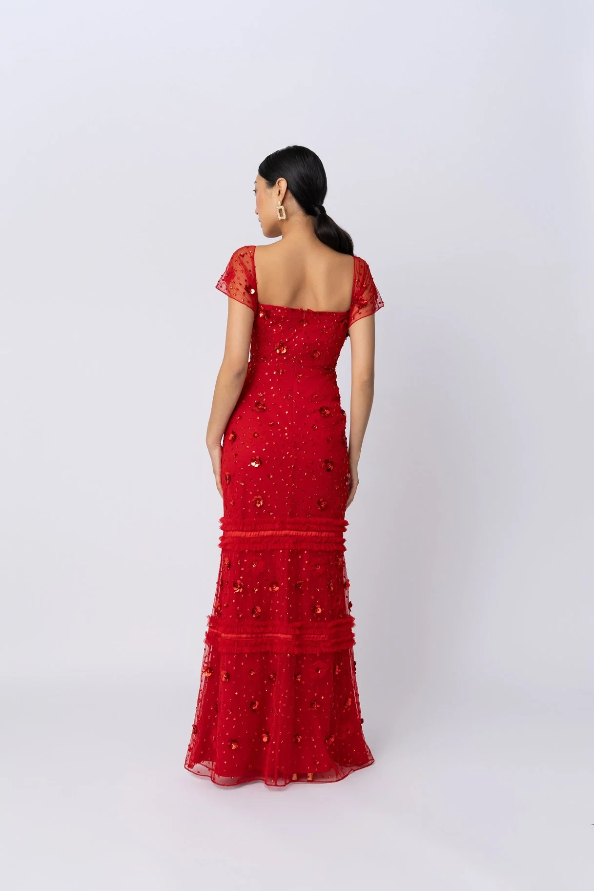 Raishma Couture Red Scarlett Gown - Image 3