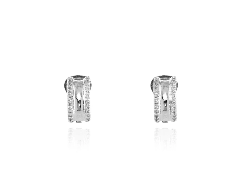 Cachet London Scoop Silver Clip On Earrings - Image 3