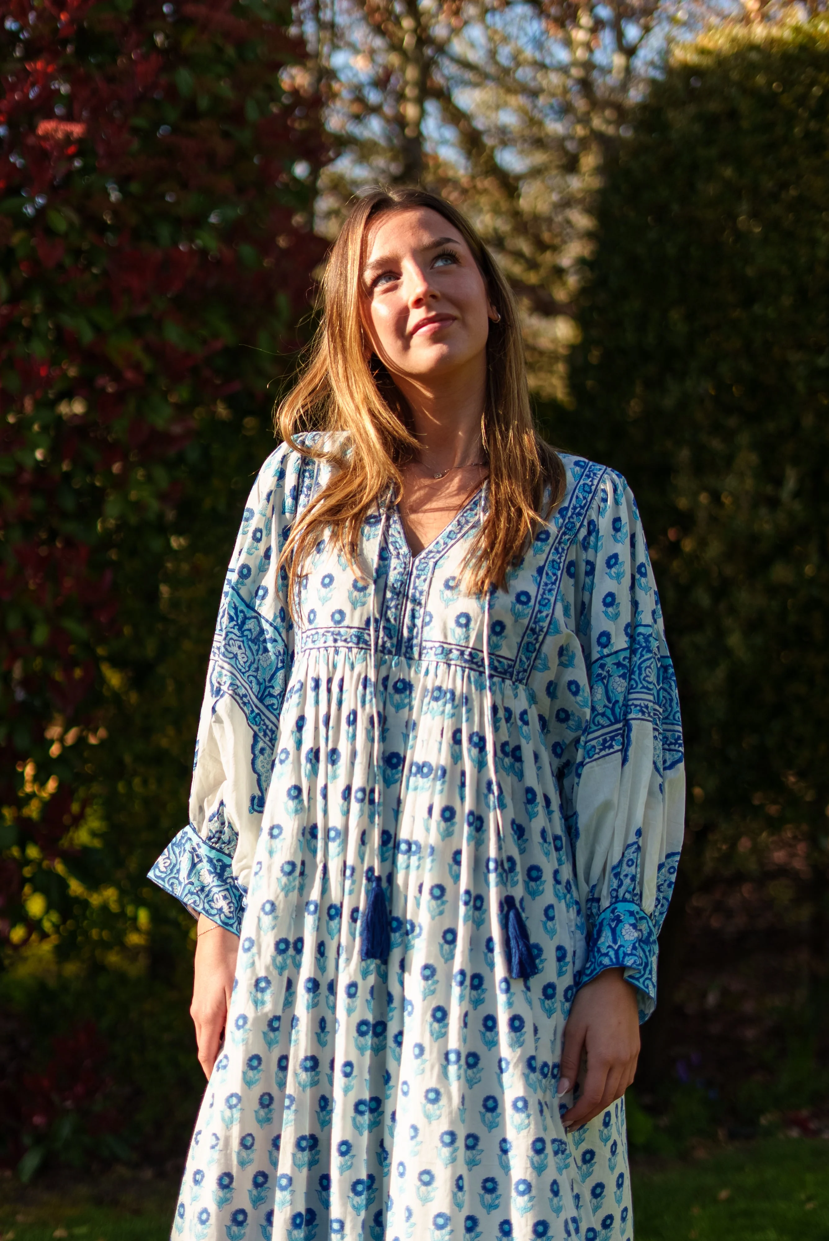Soul Of Sita Amelia Floaty Sleeve Folk Print Maxi Dress - Image 15