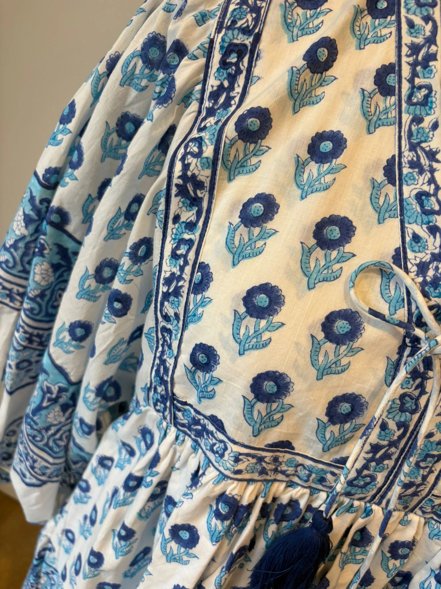 Soul Of Sita Amelia Floaty Sleeve Folk Print Maxi Dress - Image 7