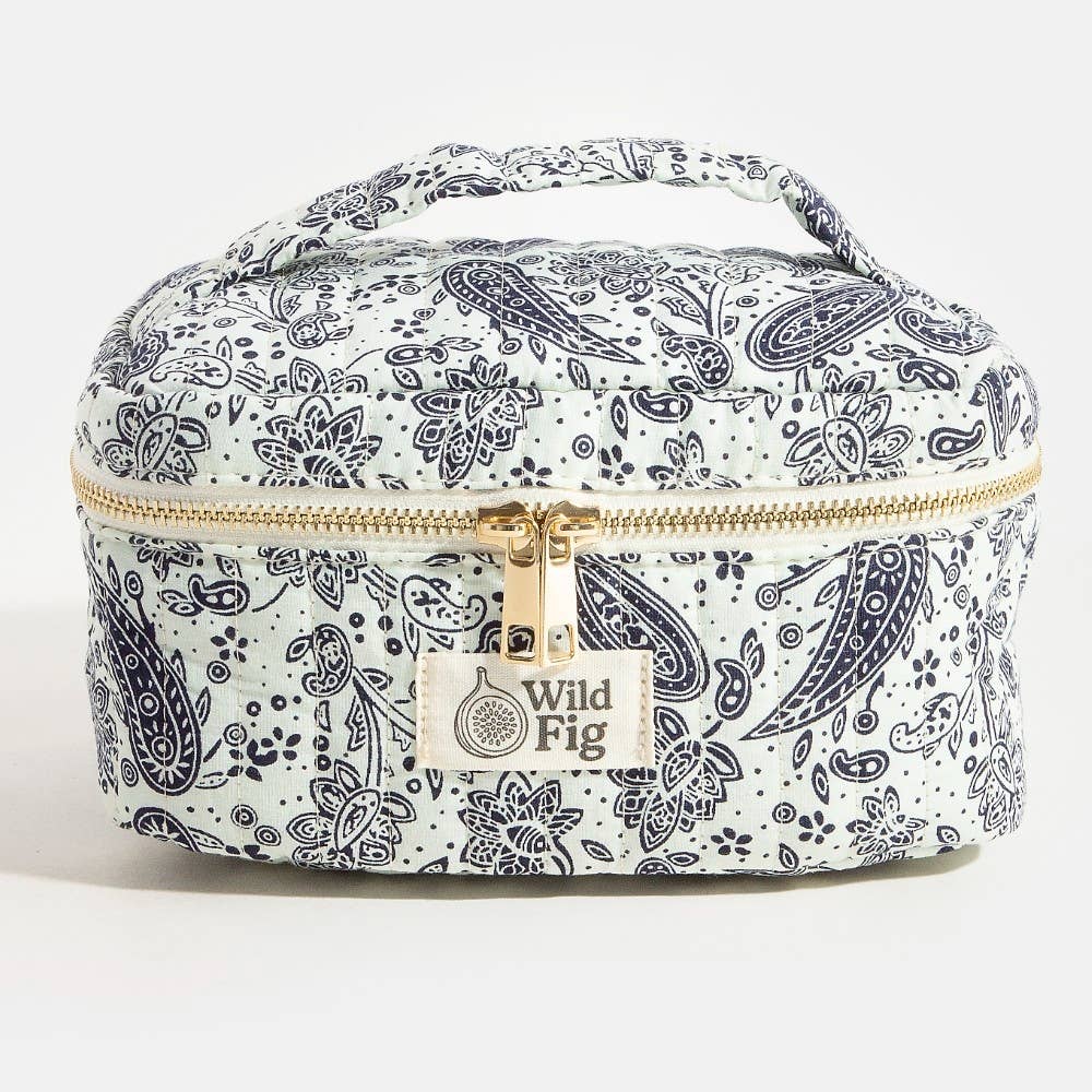 Soul Of Sita Paisley Pattern Makeup Case Cosmetic Bag: Bk - Image 2