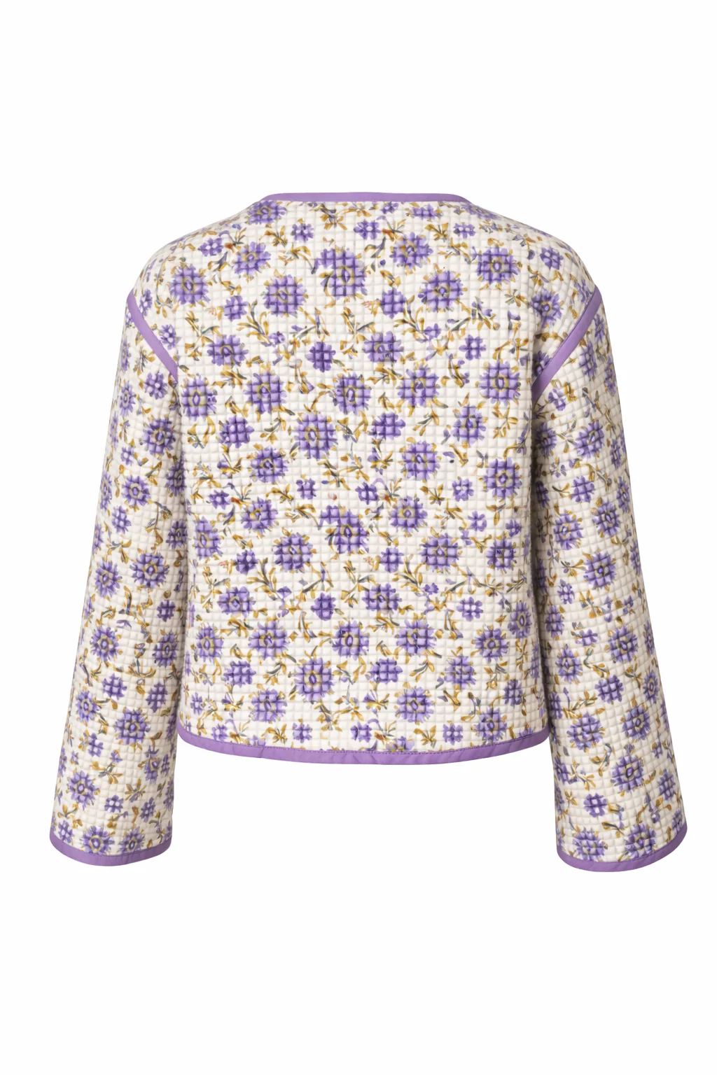Soul Of Sita Peony Woodblock Print Cotton Jacket - Reversible - Image 5