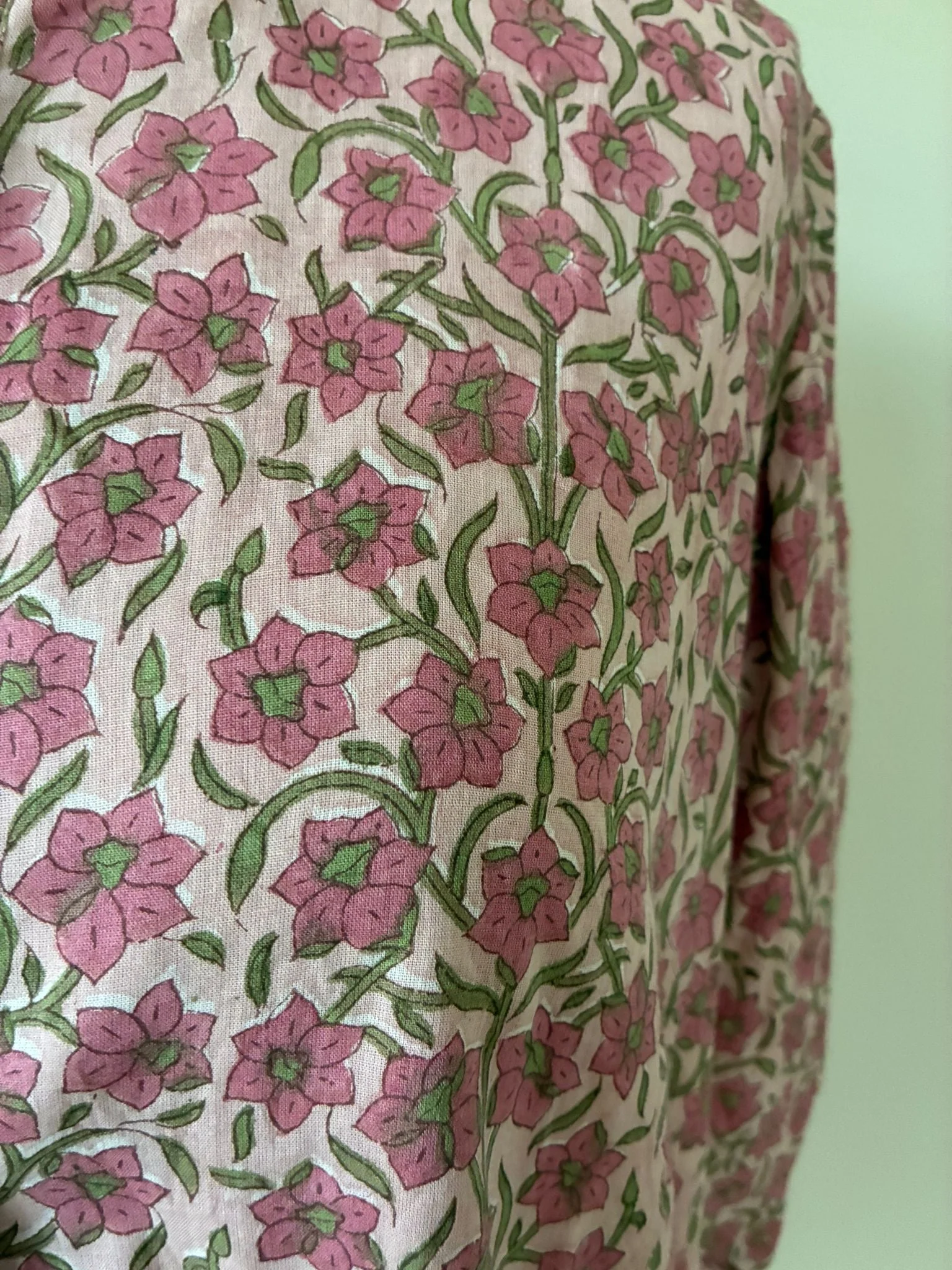 Soul Of Sita Sadie Rose Pink Floral Dress, 100% Cotton - Image 8