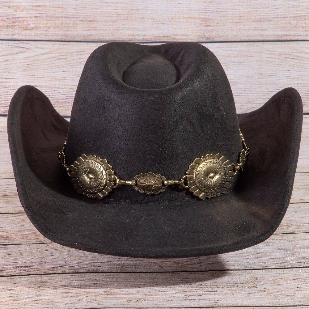 Soul Of Sita Western Concho Cowboy Hat: Dbr - Image 10