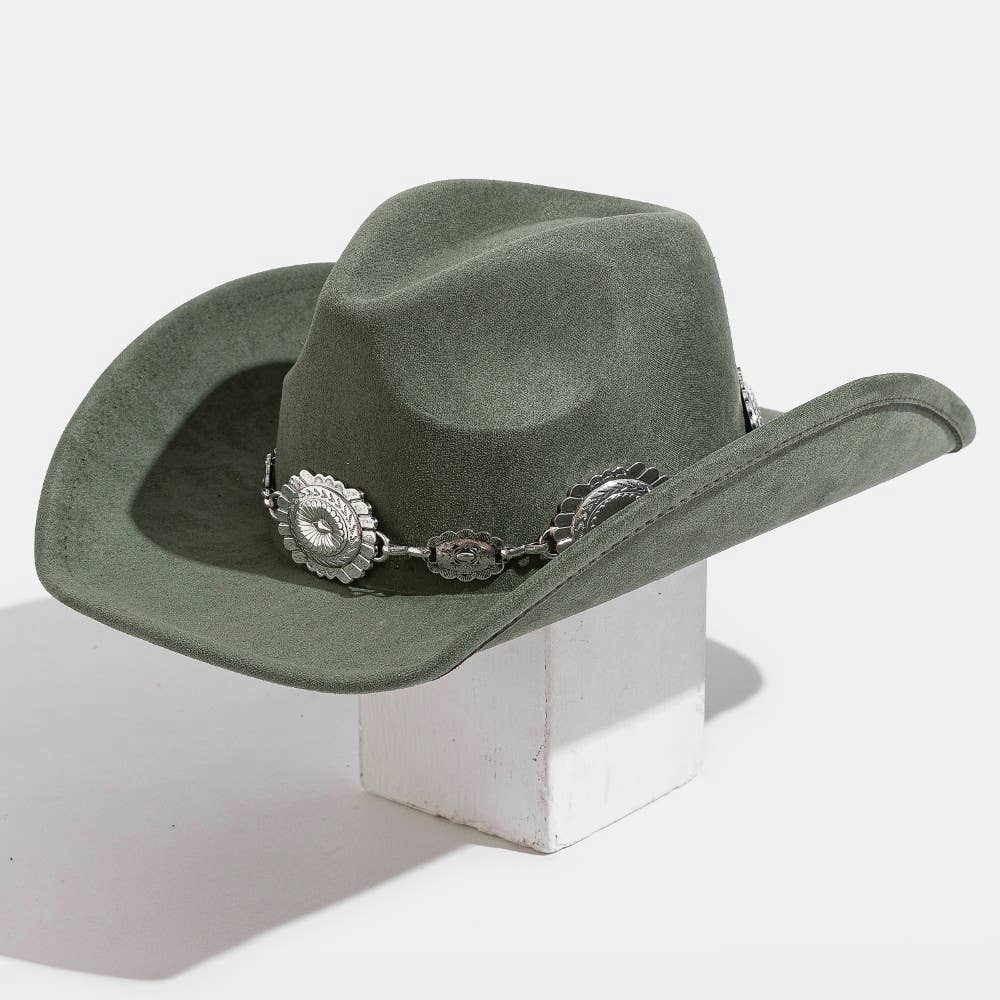 Soul Of Sita Western Concho Cowboy Hat: Dbr - Image 11