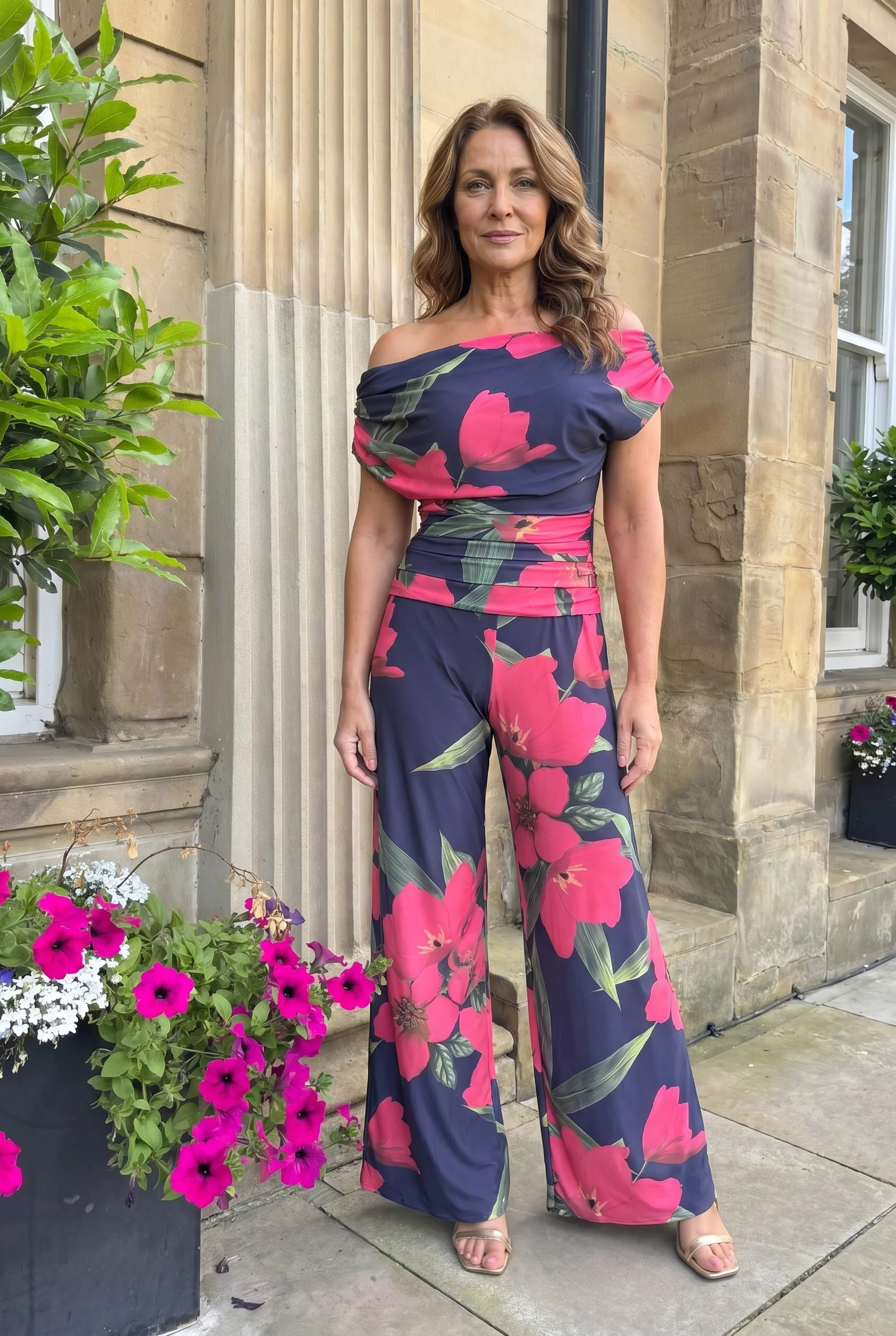 Atom Label Fuchsia Lily Print D3 Ss26 Carbon Jumpsuit - Image 2