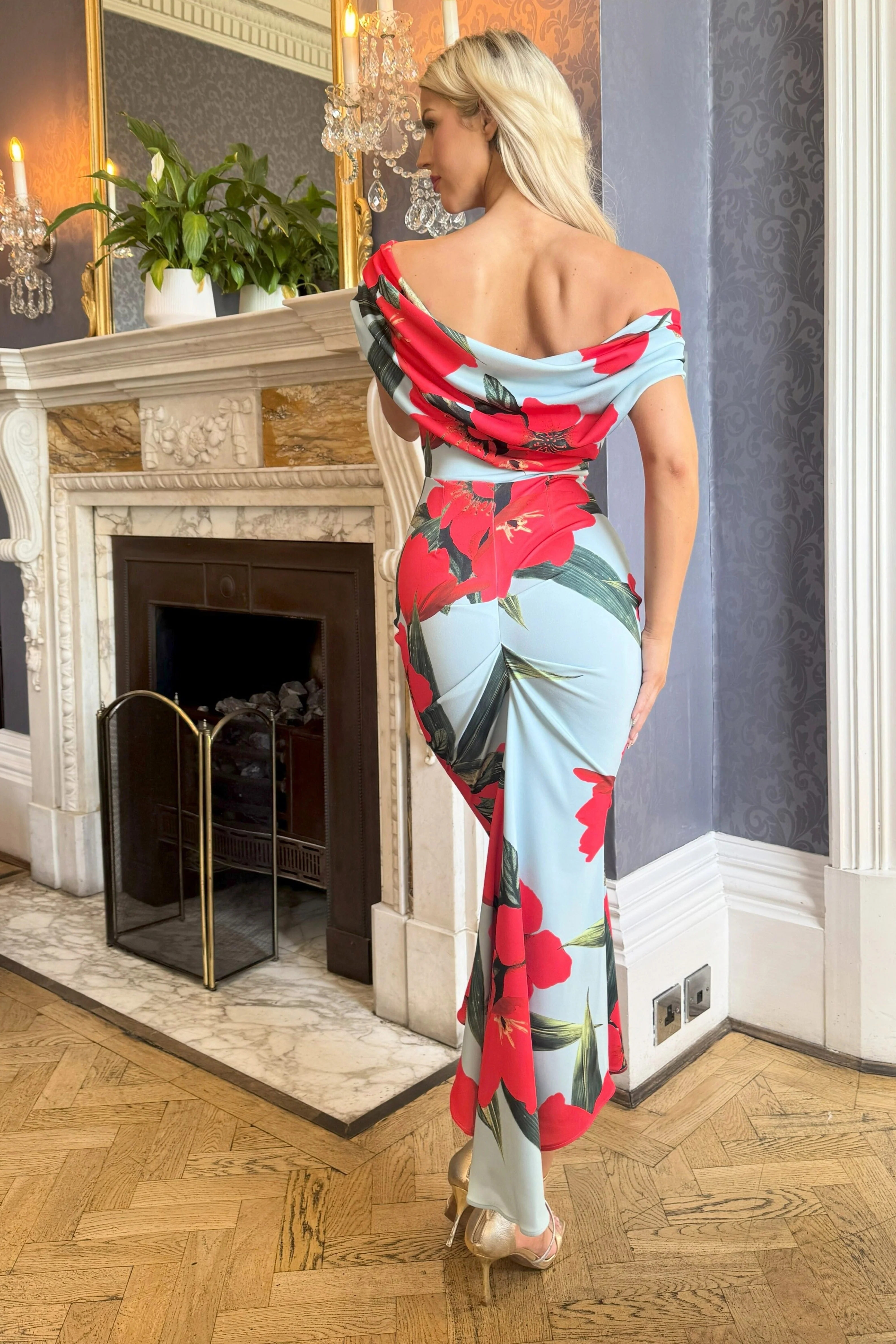 Atom Label Sage Poppy Print Ss26 Mercury Midi Dress - Image 3