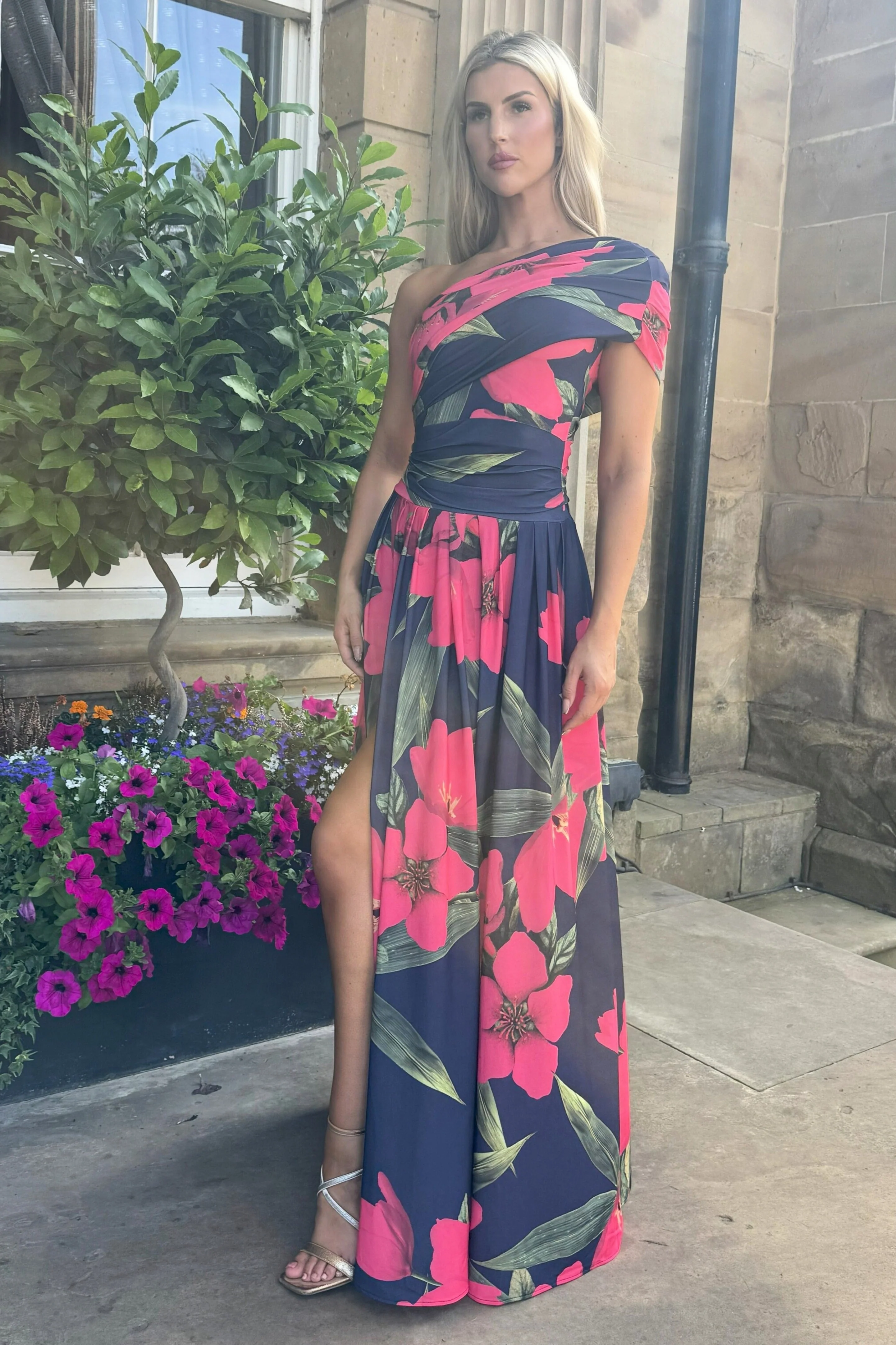 Atom Label Fuchsia Lily Print Ss26 Rhenium Maxi - Image 2