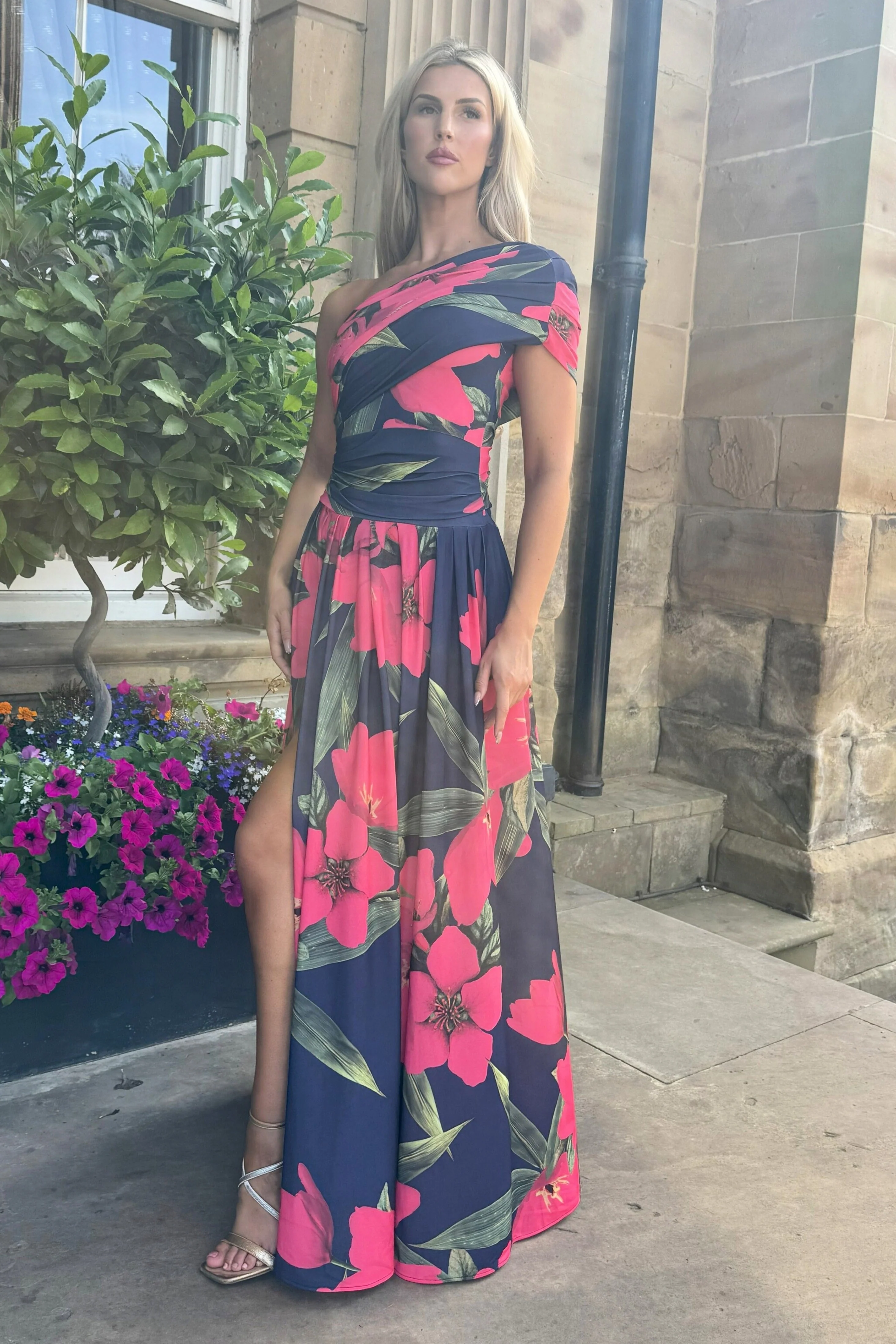 Atom Label Fuchsia Lily Print Ss26 Rhenium Maxi - Image 3