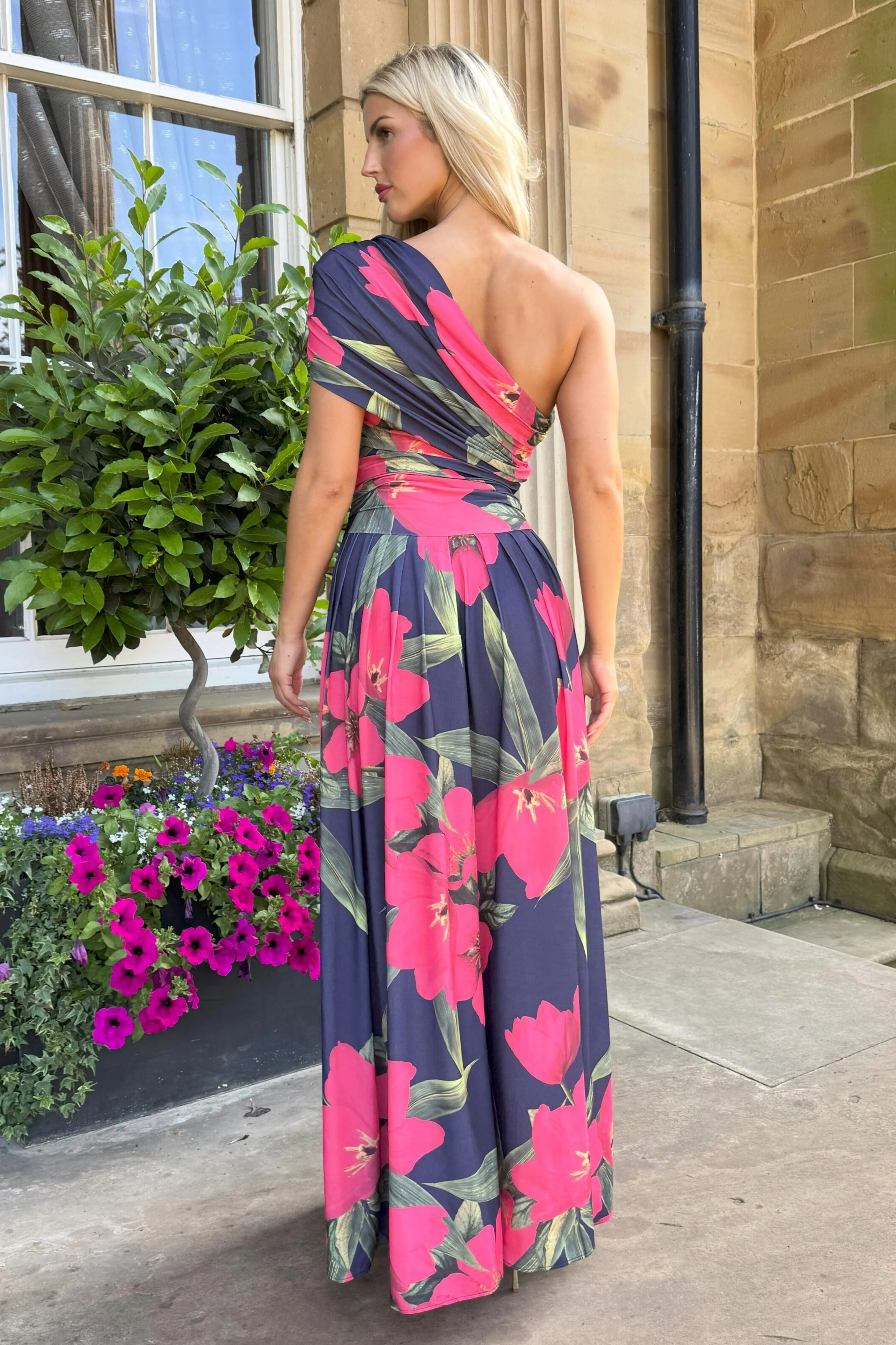 Atom Label Fuchsia Lily Print Ss26 Rhenium Maxi - Image 4