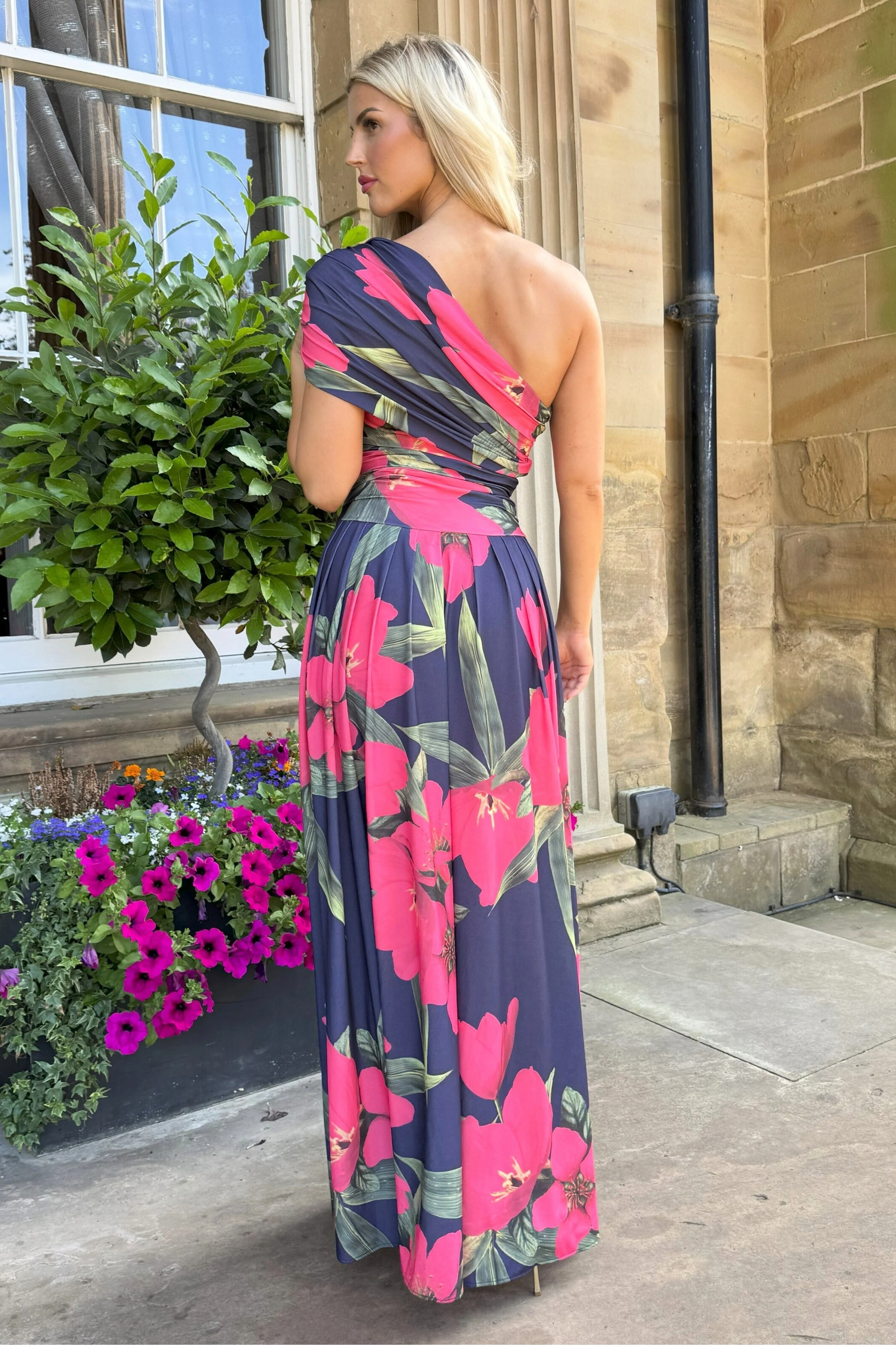 Atom Label Fuchsia Lily Print Ss26 Rhenium Maxi - Image 7