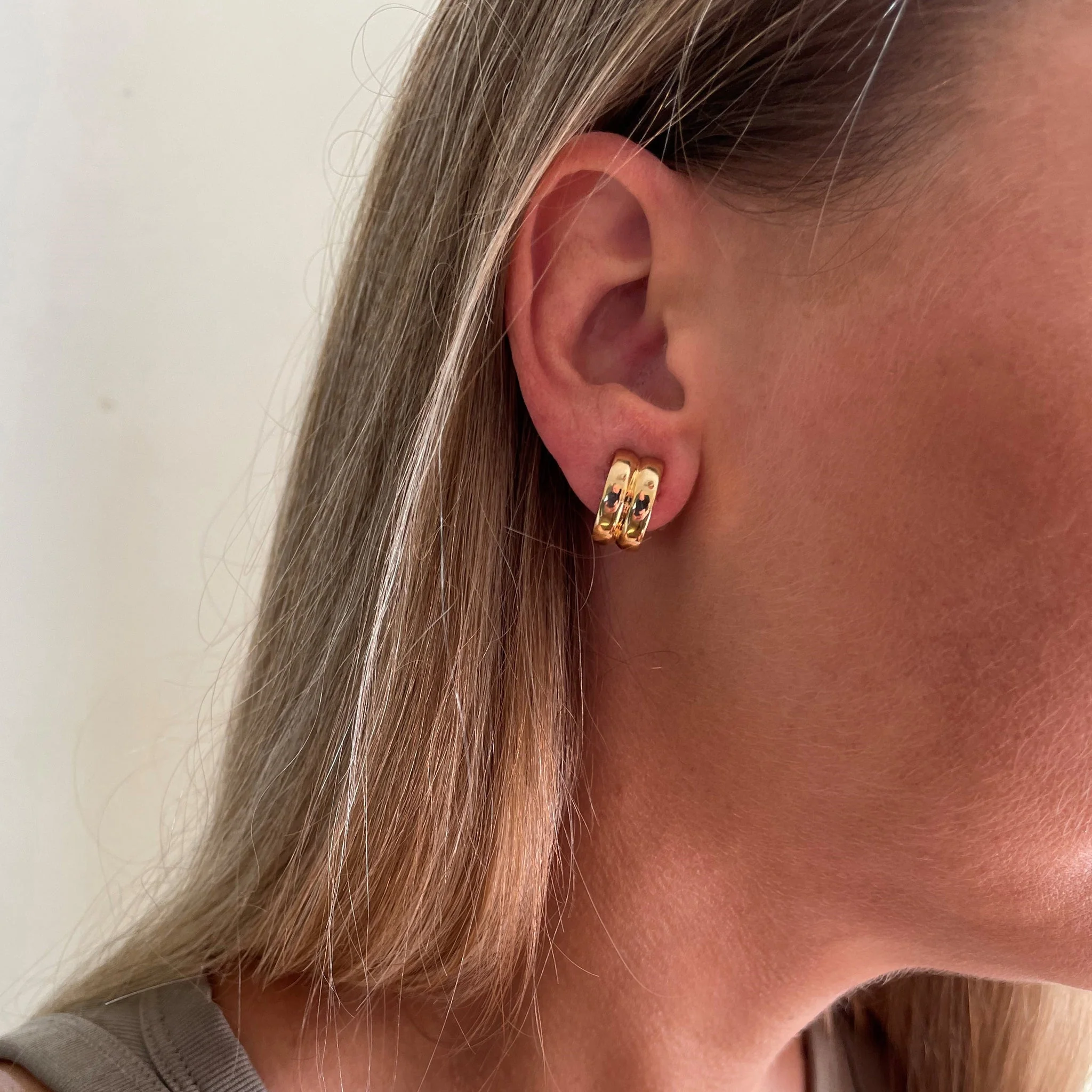 Cachet London Suzy Polished Gold Clip On Earrings - Image 9