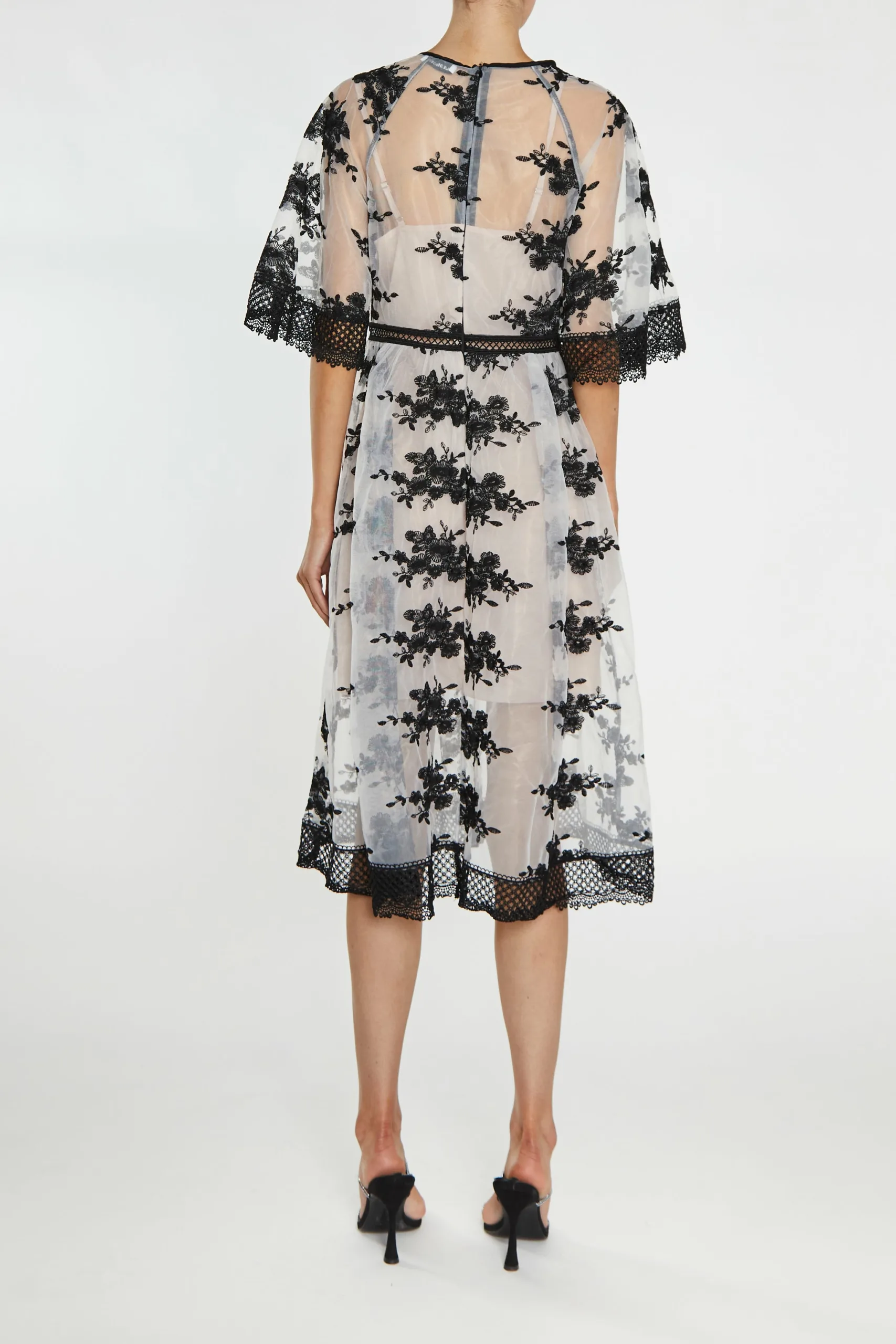 True Decadence Black Eva Embroidered Dress - Image 2