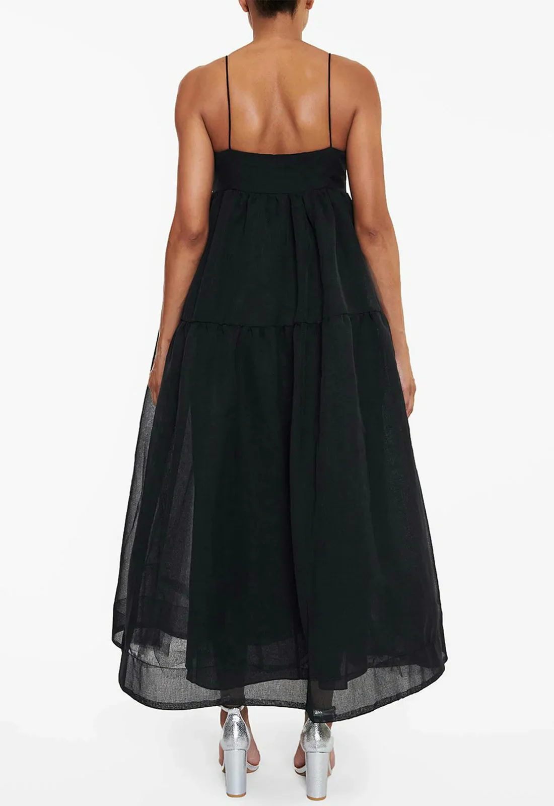 True Decadence Black Smock Midi Dress - Image 2