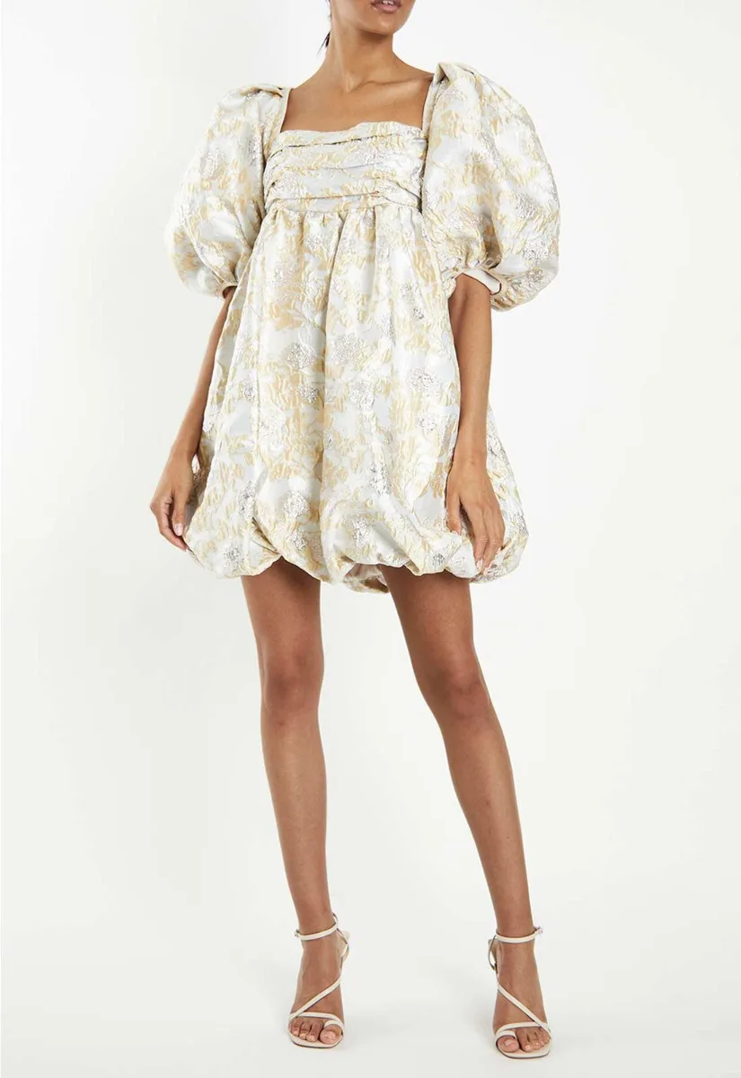 True Decadence Cream 80s  Mini Dress - Image 6