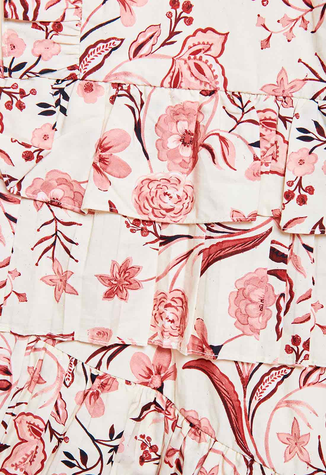 True Decadence Cream Floral Maxi Dress - Image 4