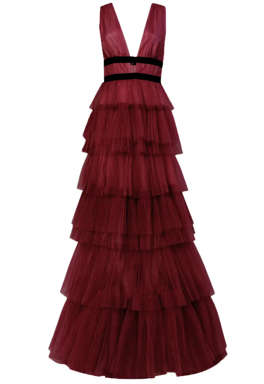 True Decadence Eliza Burgundy Maxi Dress - Image 3