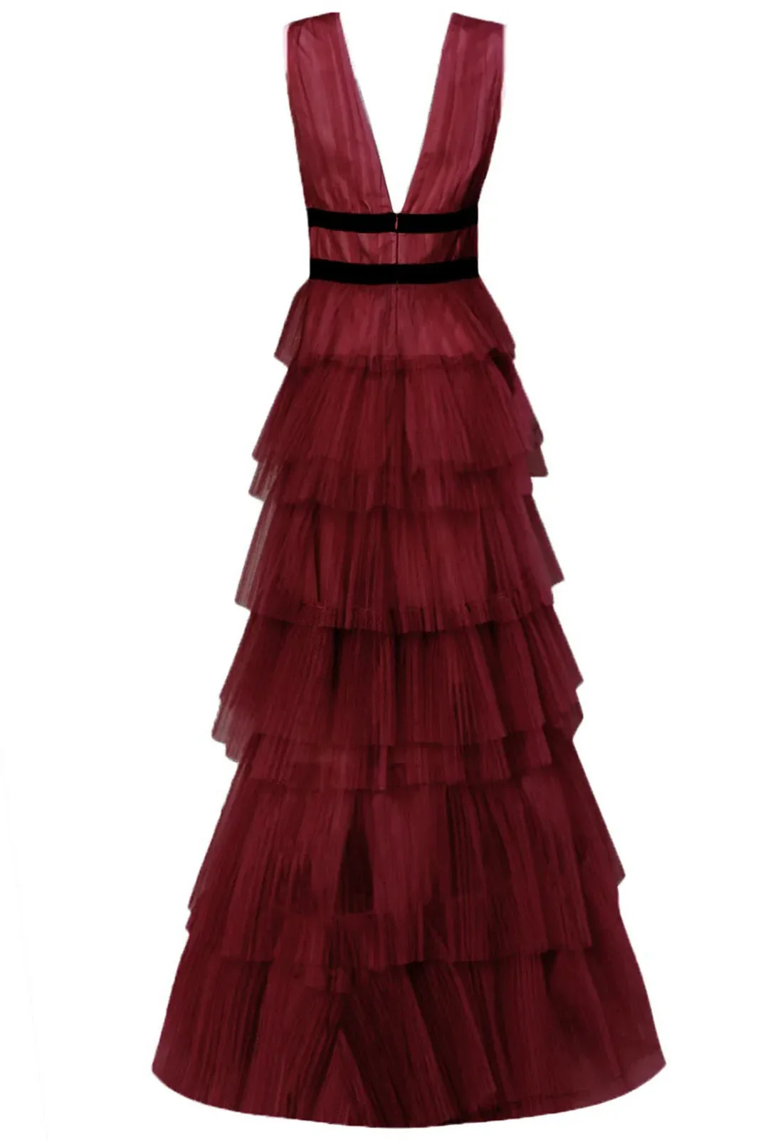 True Decadence Eliza Burgundy Maxi Dress - Image 4
