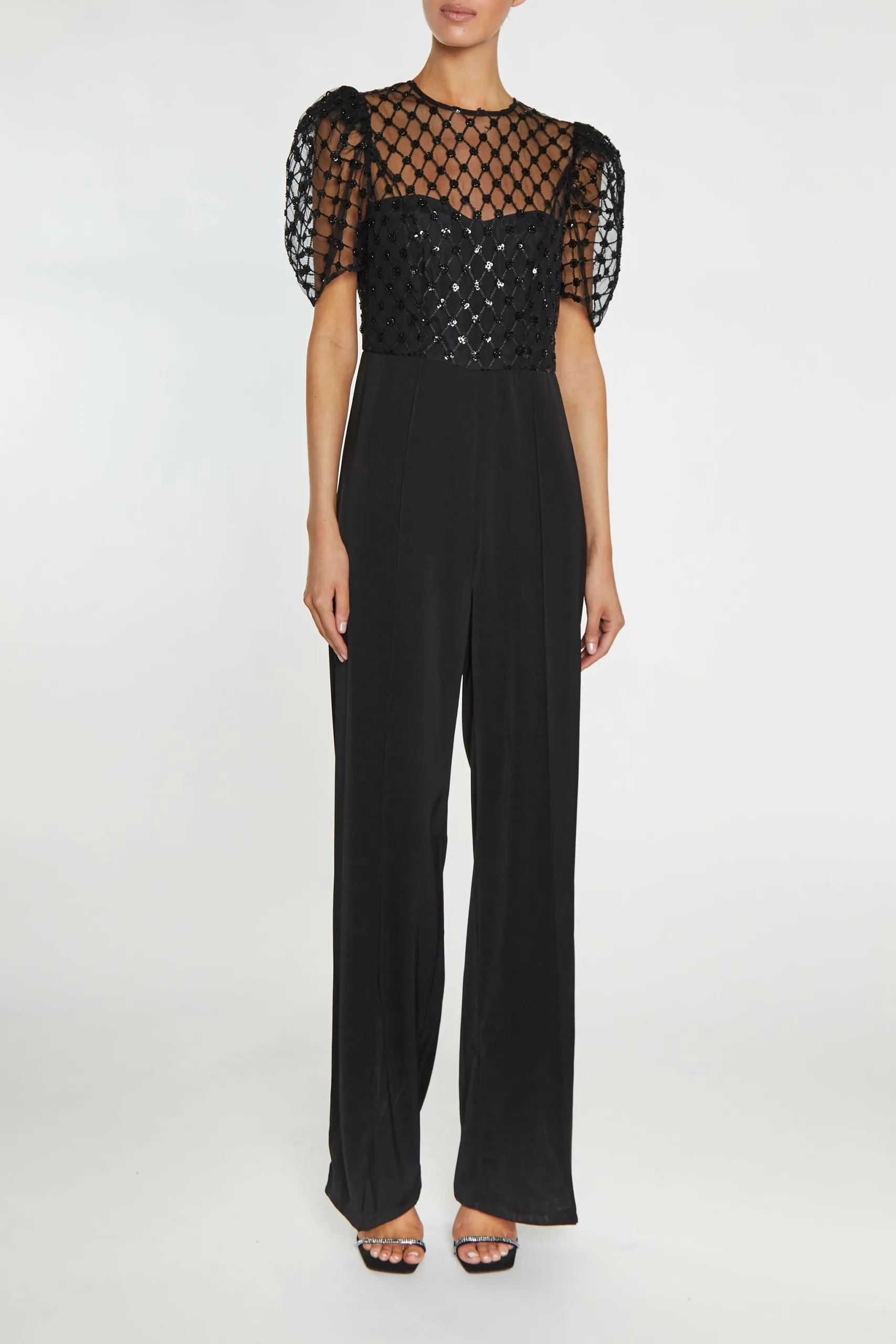 True Decadence Mara Black Puff Sleeve Jumpsuit - Image 3