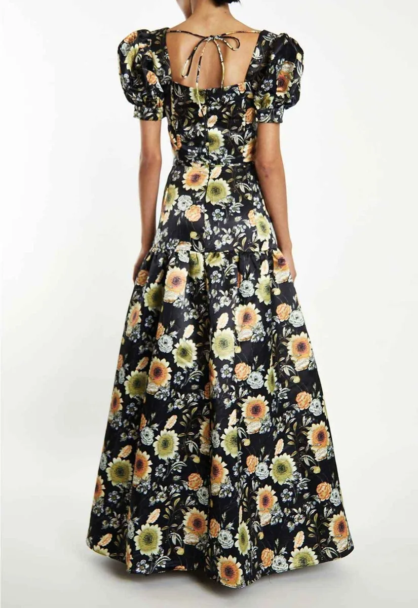 True Decadence Mustard Print Long Skirt - Image 5