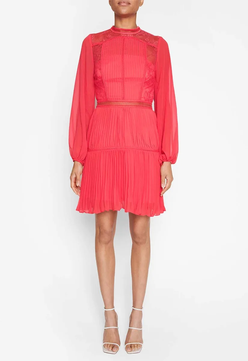 True Decadence Neon Rose Mini Dress - Image 4