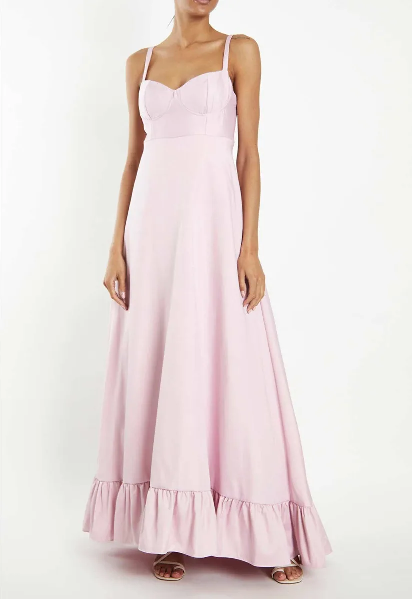 True Decadence Pink Frill Maxi Dress - Image 7