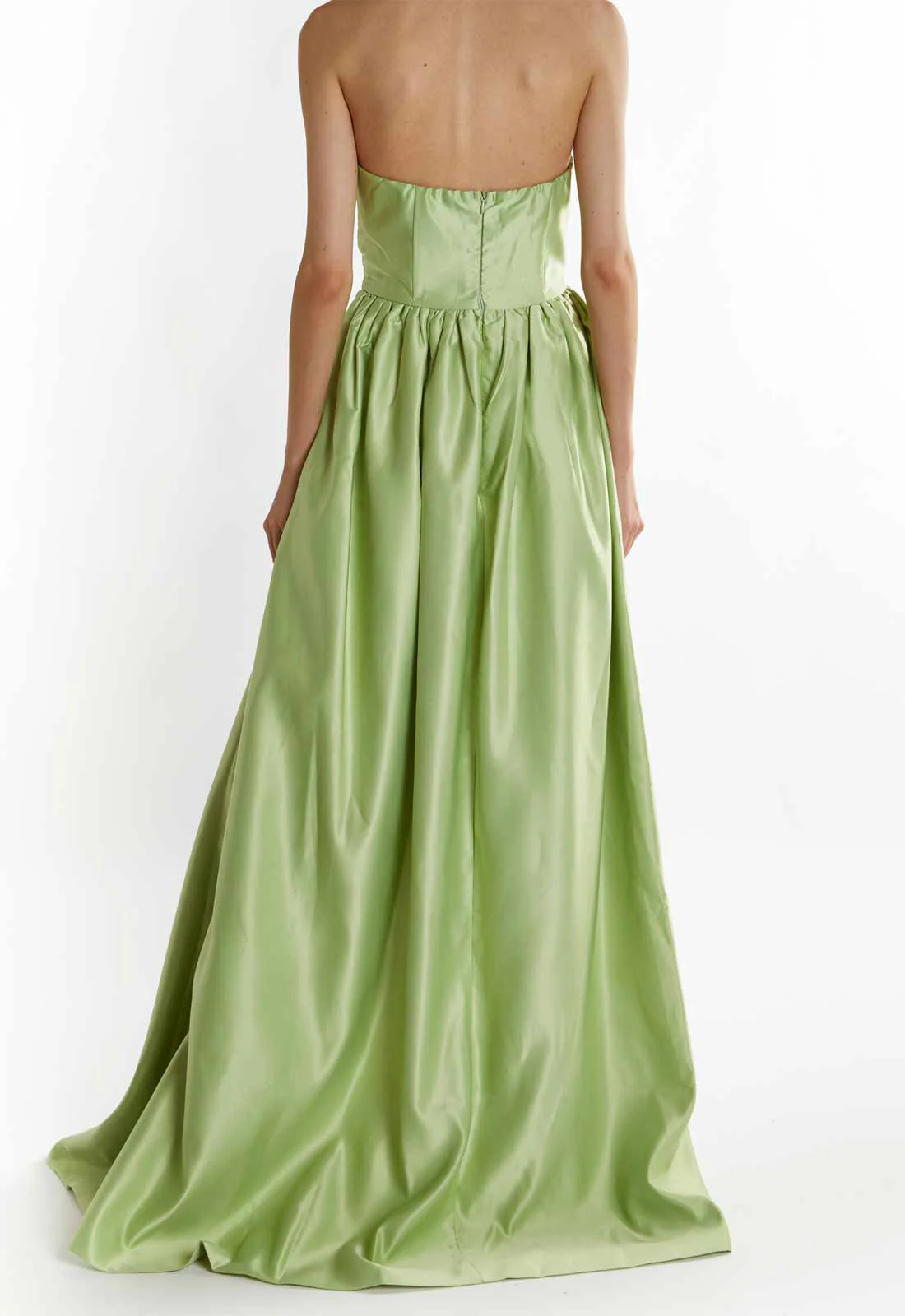True Decadence Soft-Green Emma Hi-Low Hem Maxi - Image 2