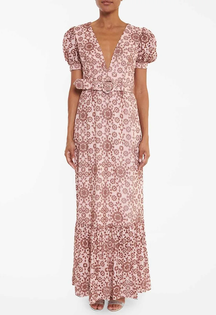 True Decadence Tan Broderie Anglaise Maxi Dress - Image 4