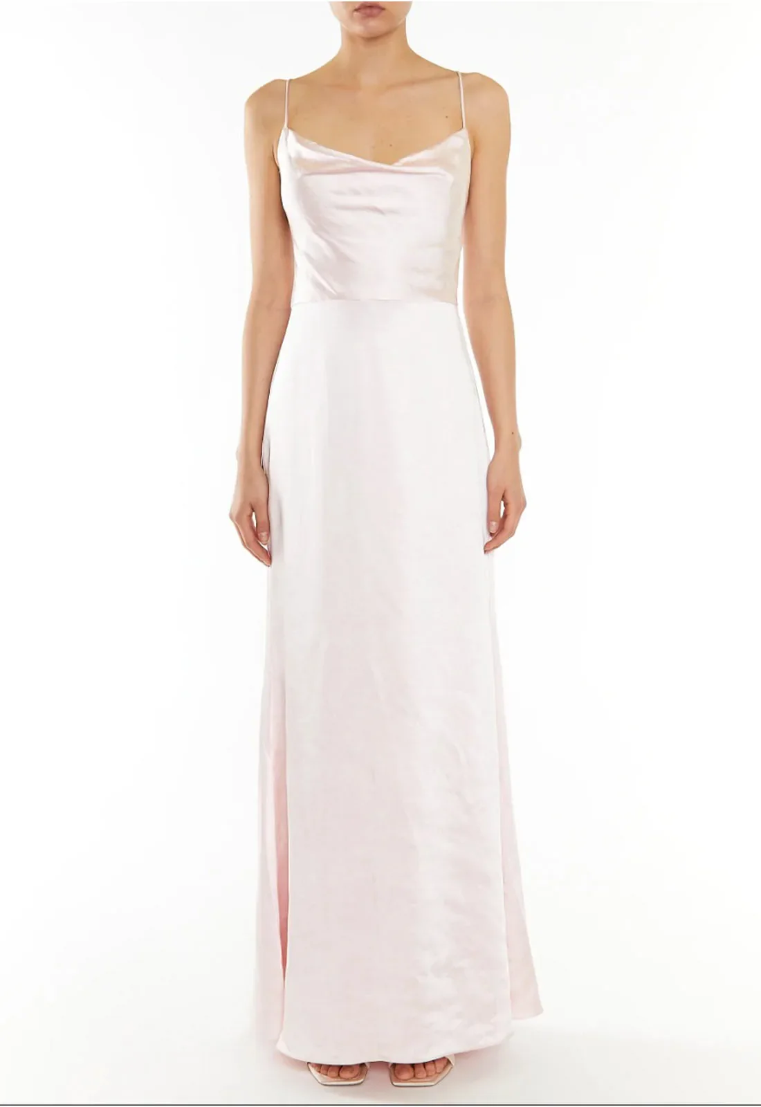 True Decadence Vivian Ballet Slipper Pink Cowl-Neck Bias Cut Maxi-Dress