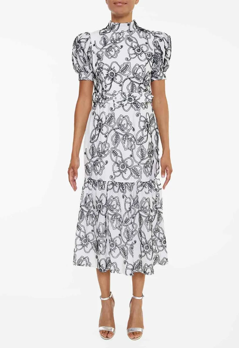 True Decadence White Print Tea Dress - Image 6